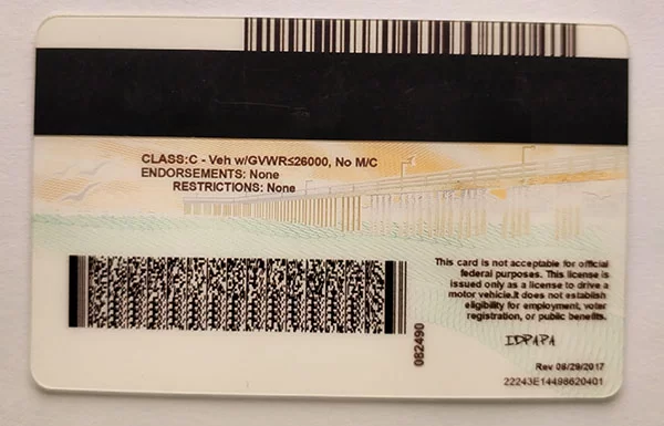California Fake IDs California Fake id front side