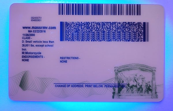 Massachusetts Fake IDs Massachusetts Fake id front side