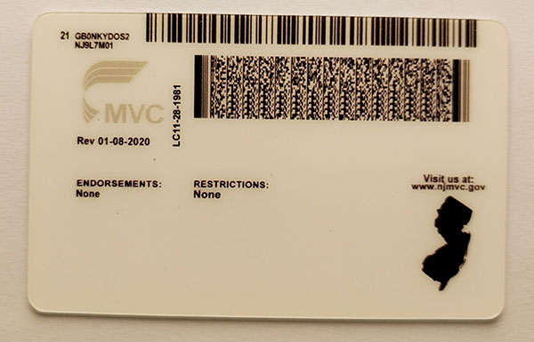 New Jersey Fake Dirvers Licence New Jersey Fake id front side