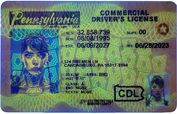 Pennsylvania Novelty CDL Pennsylvania Novelty CDL