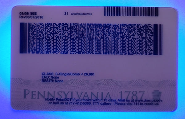 Pennsylvania Fake Dirvers Licence Pennsylvania Fake id front side
