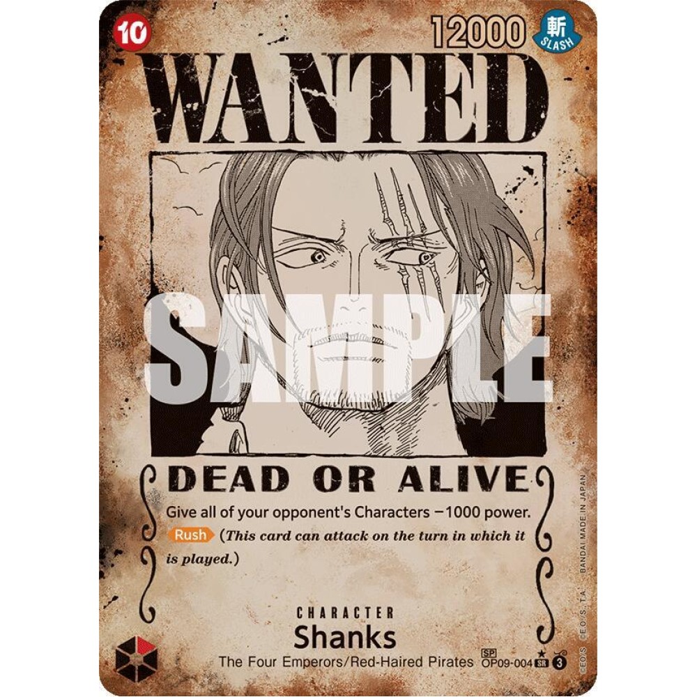 Shanks (004) (Wanted Poster) - Emperors in the New World (OP09)